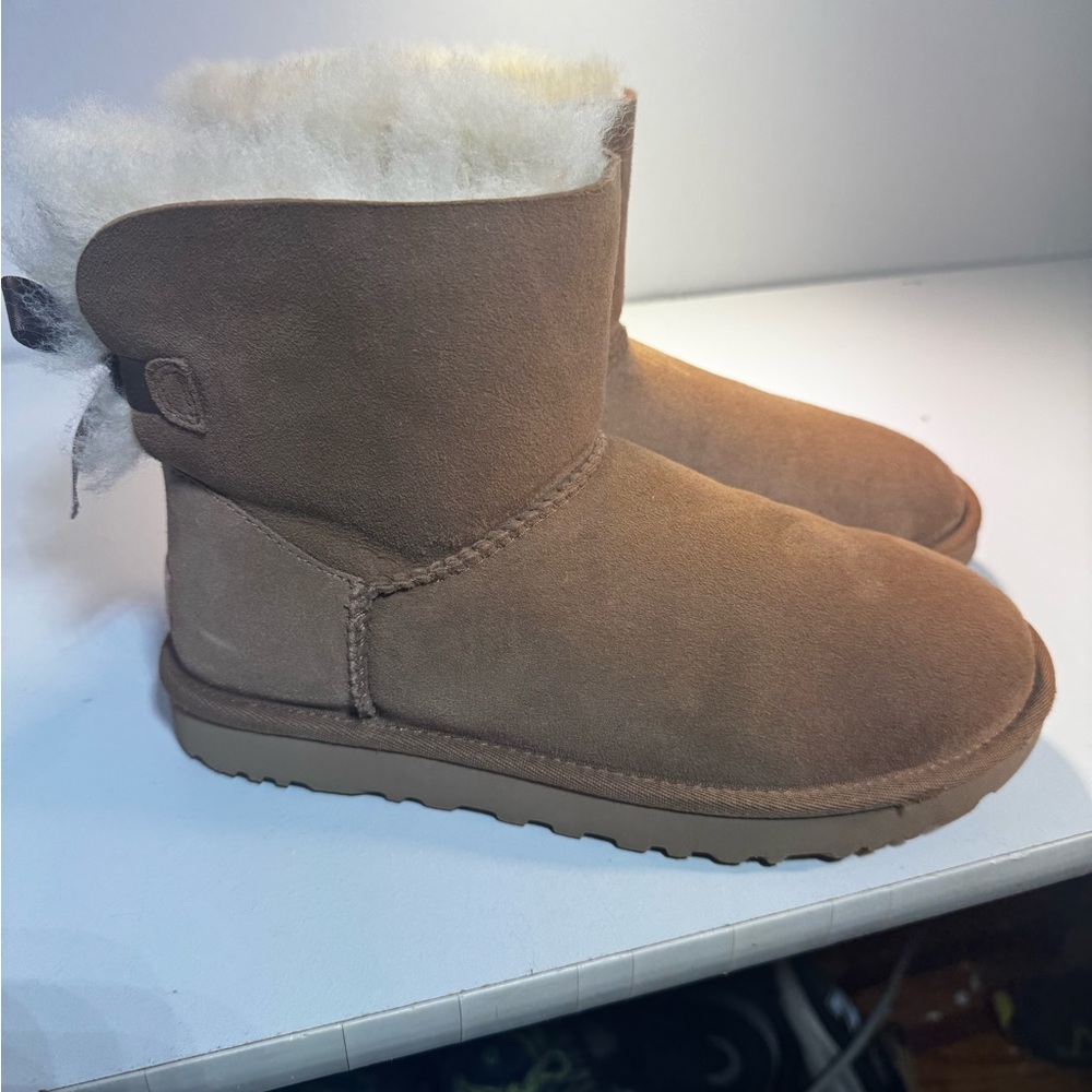 UGG Chestnut Mini Bailey Bow II Boots